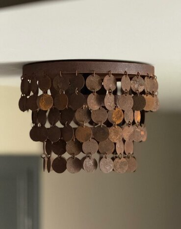 Plafonnière schijfjes roest 35cm