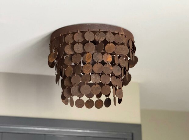 Plafonnière schijfjes roest 35cm