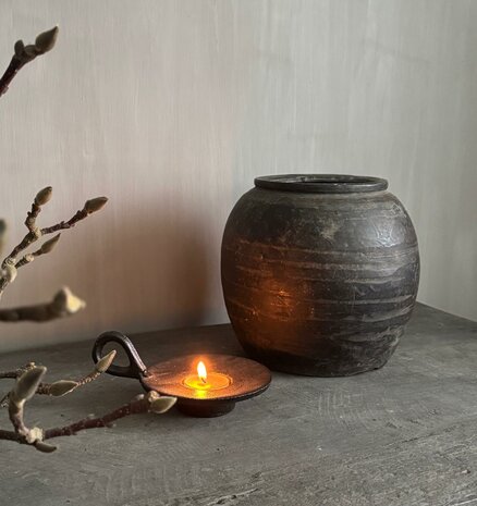 Kandelaar gietijzer voor waxine