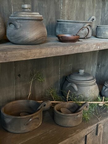 Houten cooking pot M Aura Peeperkorn 
