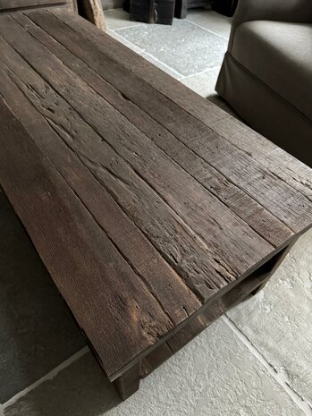 Salontafel Driftwood met onderblad 140x60cm (afhalen)