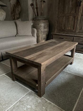Salontafel Driftwood met onderblad 120x60cm D (afhalen)