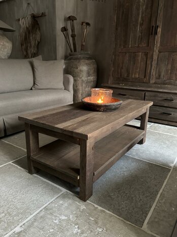 Salontafel Driftwood met onderblad 120x60cm D (afhalen)