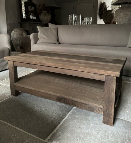 Salontafel Driftwood met onderblad 120x60cm D (afhalen)