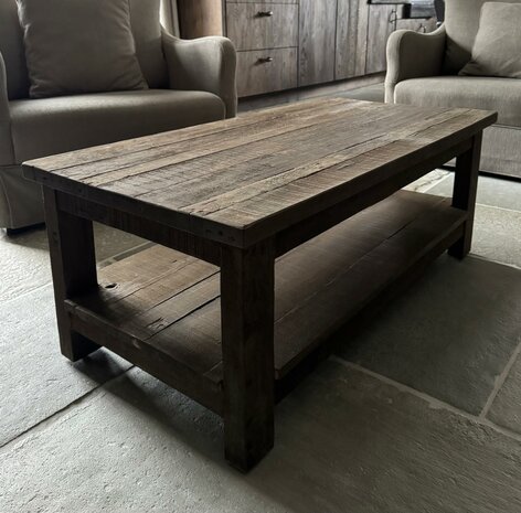 Salontafel Driftwood met onderblad 120x60cm D (afhalen)