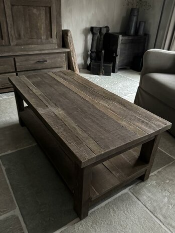 Salontafel Driftwood met onderblad 120x60cm D (afhalen)
