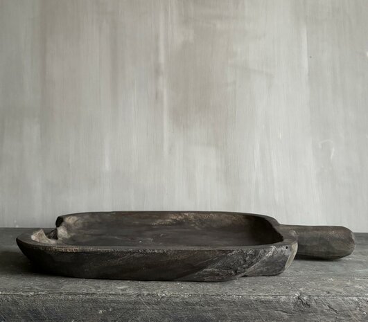 Houten schaal met handvat Arturo Luksa