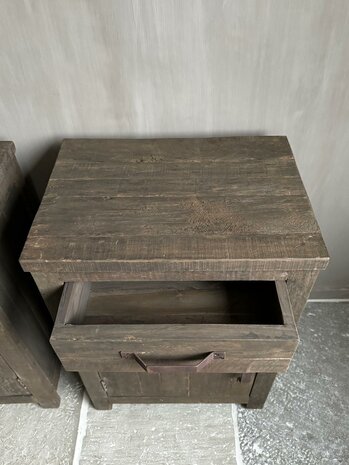 Nachtkastjes Driftwood met lade en deur set A (afhalen)