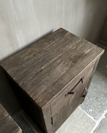 Nachtkastjes Driftwood met lade en deur set A (afhalen)
