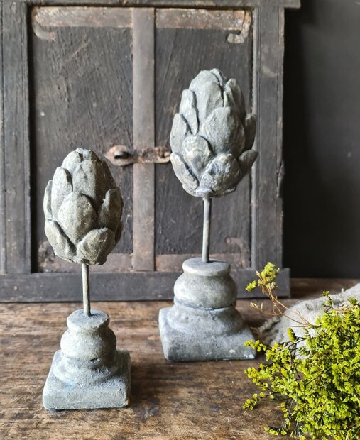 Artisjok ornament op voet Large