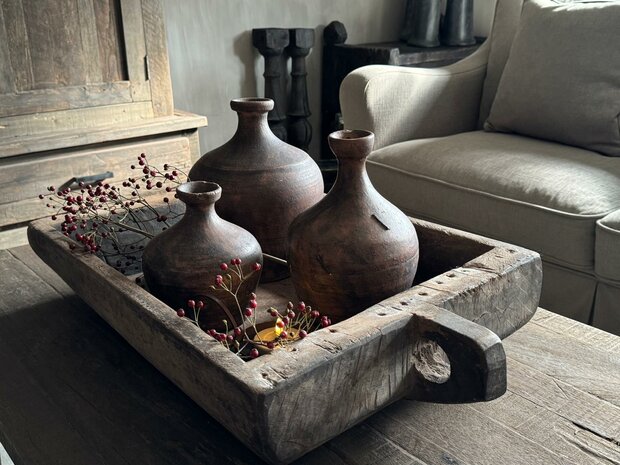 Houten bak met handvat | houten schaal met handvat 7