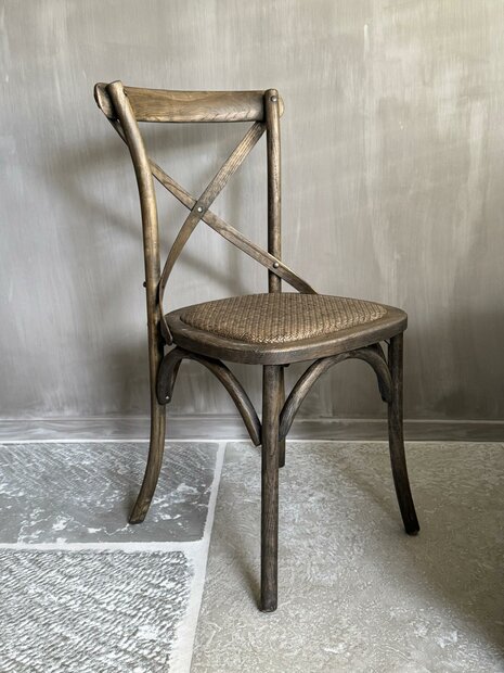 Houten stoel cross Elmwood | Houten eetkamerstoel  (afhalen)