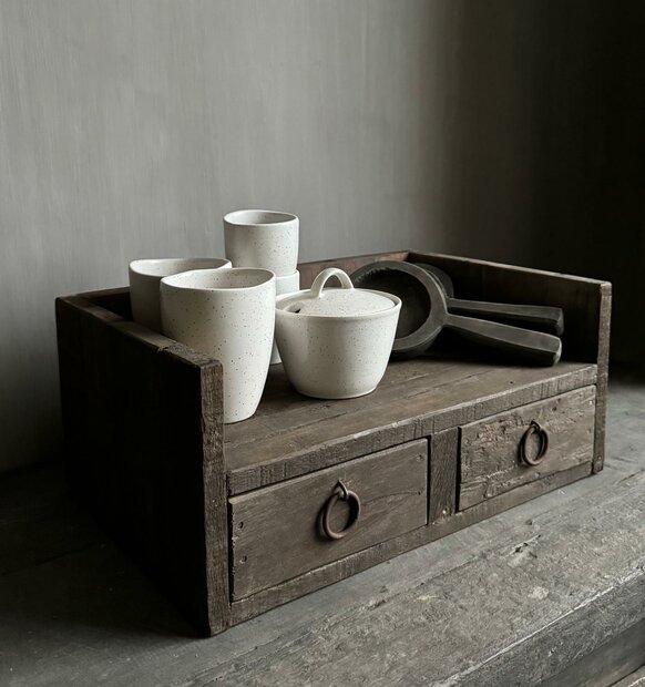 Gruttersbak 2 lades Driftwood| display 2 lades Driftwood 