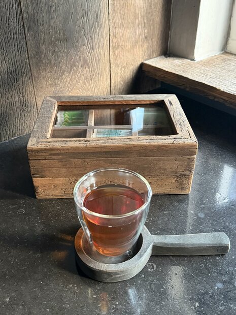 Oud houten theedoos | Teabox Lena