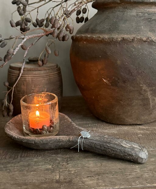 Unieke oude houten lepel Hoffz H2 GERESERVEERD 