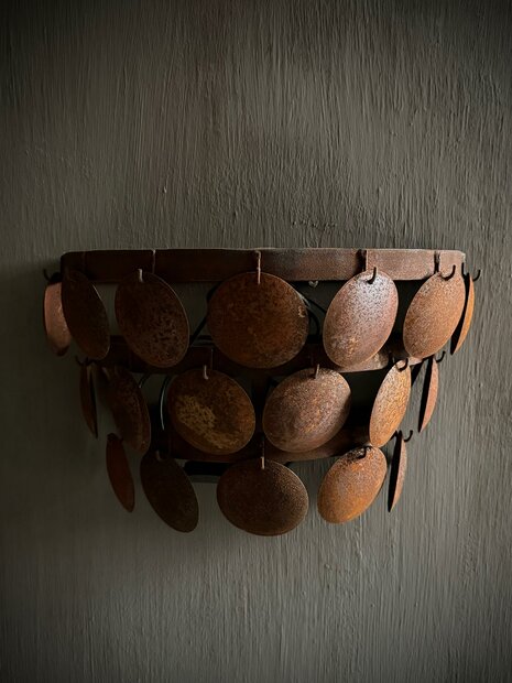Wandlamp schijfjes roest 