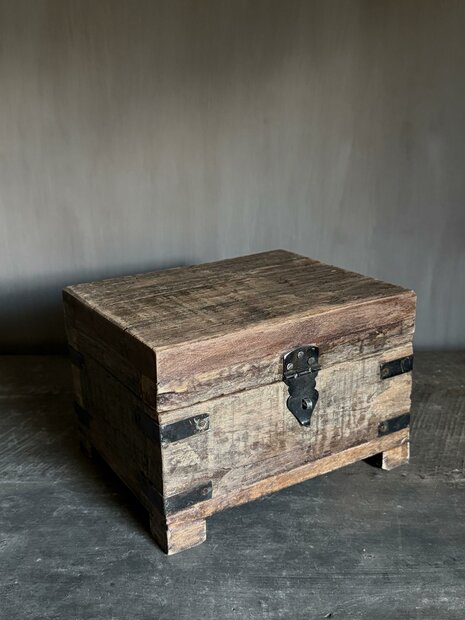 Houten kistje oud hout | Houten kistje truckwood  C small